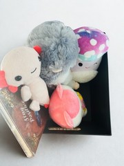 Cute Stuffed Animal Bundle Squishmallow Hamster Axolotl Cat + Notebook