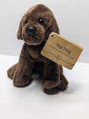 Demdaco Top Dog Chip the Chocolate Lab Plush Stuffed Animal Brown Puppy NWT