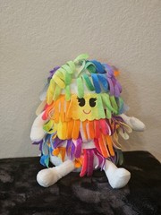 Rainbow Fringe Hair Character Plush Stuffed Animal Soft Toy