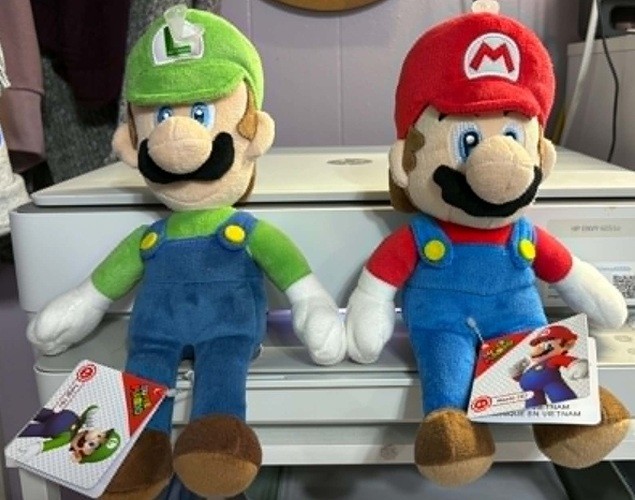 BRAND NEW~SUPER MARIO BROS~MARIO & LUIGI PLUSH DOLLS~10″