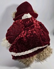 Russ Alexandria Jointed Plush Bear Red Velvet Dress And Hat 12”