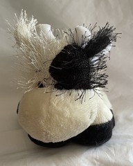 WebKinz Ganz Stuffed Plush Cow Animal HM003 White Black Fuzzy No Code