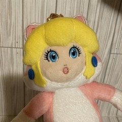 Super Mario 3D World Character Cat Princess Peach Plush 9″ Nintendo CLEAN