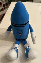 Vintage 1990s Crayola Blue Crayon Binney & Smith Plush Character