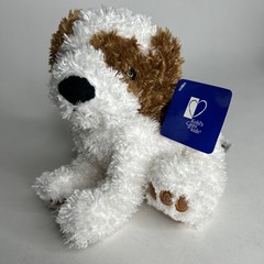 Kohls Cares Raggedy Ann White Brown Puppy Dog Plush Red Collar Curly Floppy 12″