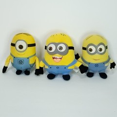 Minions Plush Despicable Me Material Glasses Soft Eyes Lot Of 3 Kevin Stuart