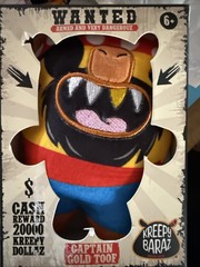 Kreepy Baraz Captain Gold Toof Capybara Plush Doll Multicolor Collectible