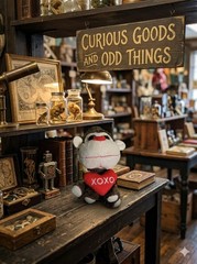 Tom’s Toy International Valentine’s Day Monkey Plush Big Eyes XOXO Heart 7″
