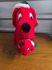Dakin Clifford the Big Red Dog Plush w/ Santa Hat Small 6-14in 1992 MPN 81510