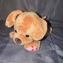 Mty Walmart Brown Beige Puppy Dog Plush Pink Red Heart Paws 9”