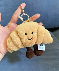 Jellycat Amuseables Croissant Plush Keychain 4″ Bag Charm New w/ Tag