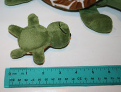 Petting Zoo Sea Turtle Mom 14″ Squeaker Baby 4″ Plush Pocketz 2015 Soft Toy