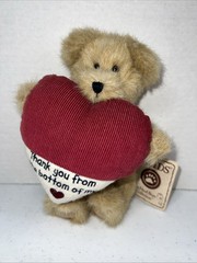 Boyds Bear Plush Manny Thanks 8” Stuffed Toy Thank You From Bottom Of My Heart
