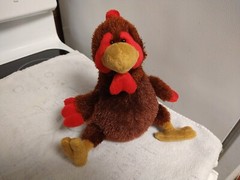 Webkinz Ganz Rooster Red Brown Chicken HM346 Plush 8″ Toy Seated