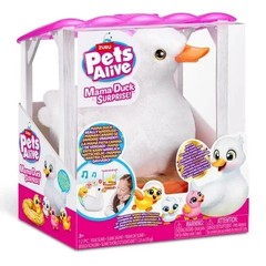 Zuru Pets Alive Mama Duck & Baby Surprise Interactive Waddling Plush Toy New