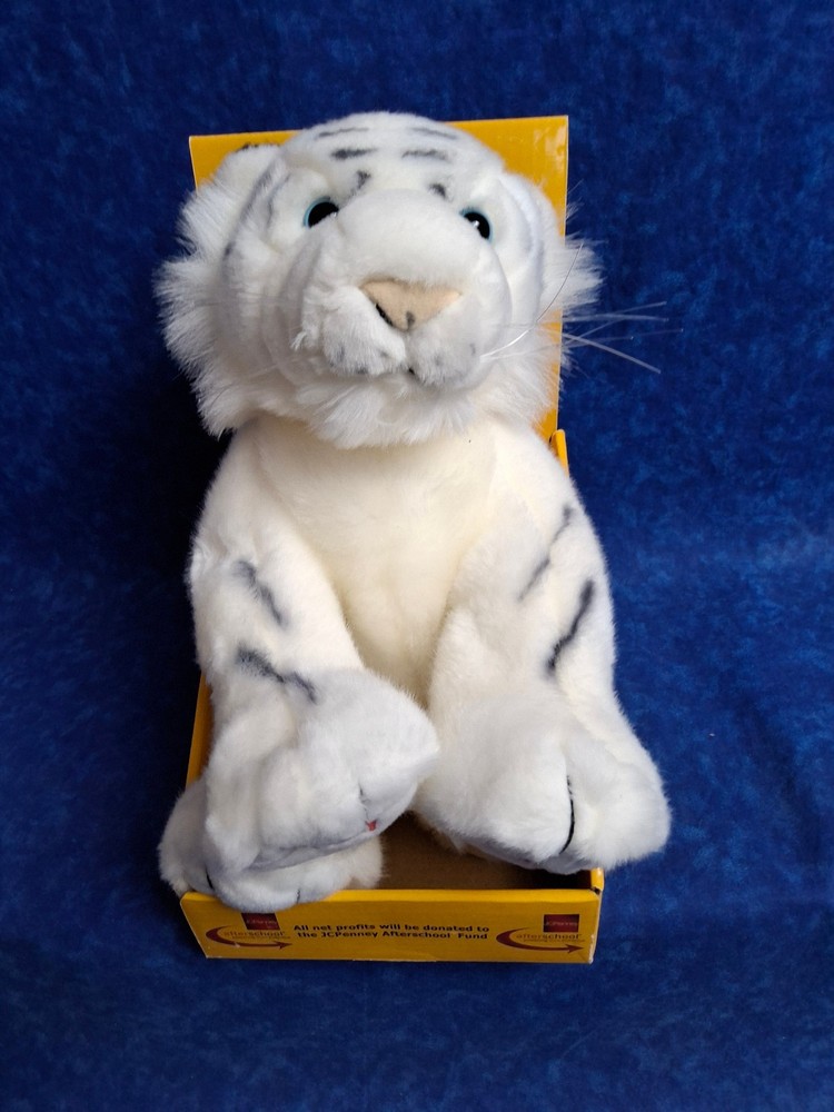 2005 JC Penney Afterschool Britannica 21221 RECORD & PLAY White Tiger Plush
