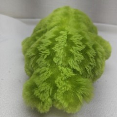 Goffa Frog Heart Plush Green Chevron Texture Stuffed Animal Sitting Smile 9 Inch