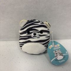 Squishmallows Micromallows 2.5″ TASHA Black & White Tiger Series 4 NWT