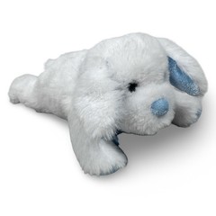 Two Blind Brothers White Blue Guide Dog Plush Snowy Stuffed Animal Braille