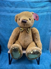 FAO Schwarz 160th Anniversary Plush Teddy Bear New Golden Tan Stuffed 14”