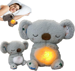Anxiety Relief Koala, Breathing Teddy Bear with Calming Music, Lights, Sleeping