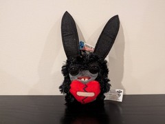 Fuggler Keyring Funny Ugly Monster Zuru Spin Addo LoveFuggs Lord Long Ears Black