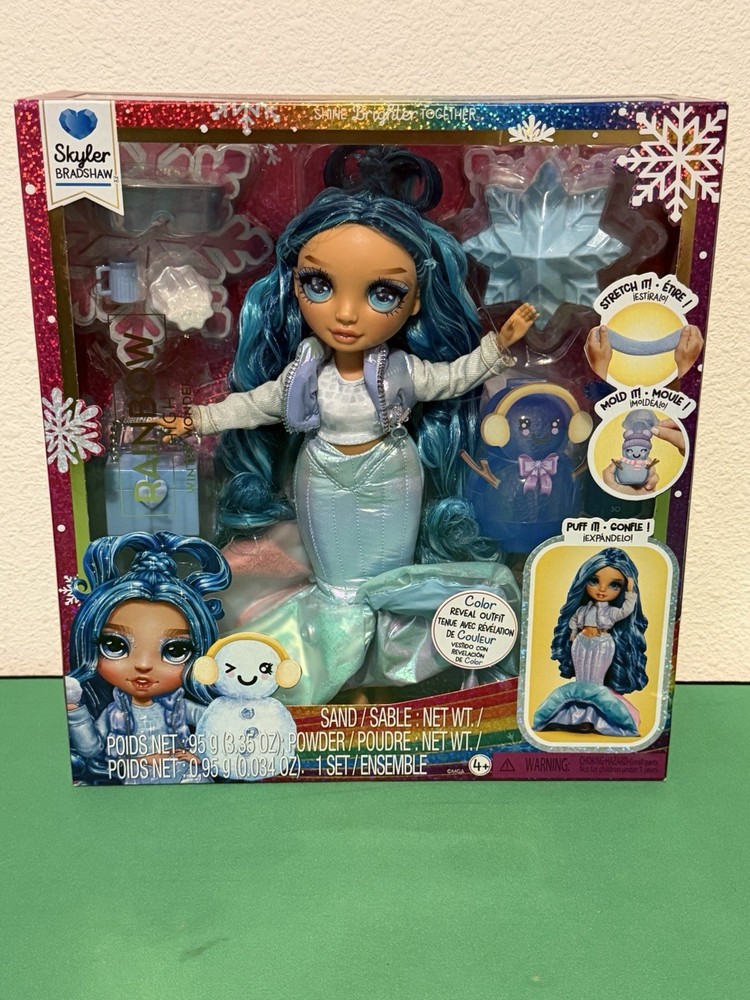Rainbow High Winter Wonderland Skyler – Blue 11″ Fashion Doll with Magic New