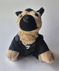 Ganz Webkinz German Shepard Dog Plush Stuffed Animal With Tuxedo No Code HM146