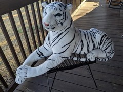 Melissa & Doug Giant Siberian White Tiger Lifelike Stuffed Animal