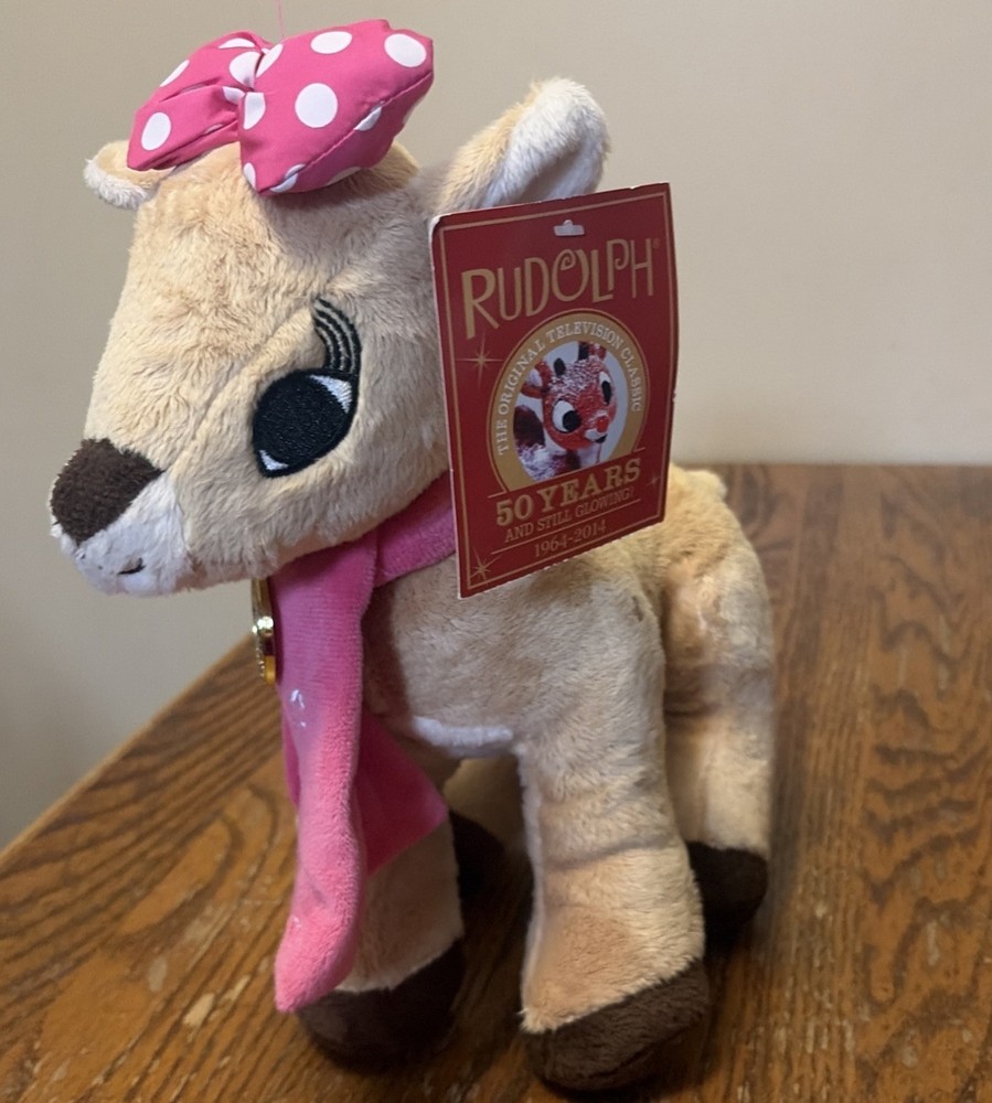Dan Dee Clarice 12” Plush Rudolph The Red Nosed Reindeer 50 Years Stuffed Animal