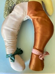 Vintage 1950’s 32 inch Carnival Prize Large Clown Jester Celluloid Face -Yikes!