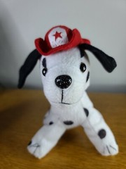 Oriental Trading Dalmatian DOG 6″ Plush Fireman Hat Stuffed Soft Toy Puppy Spots