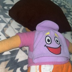 Vintage Dora the Explorer Large 24″ Plush Cuddle Pillow Doll w/ Backpack Map DVD