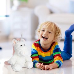 SuzziPals Coolable Warmable Unicorn 10 Inch tall x 10 wide, White