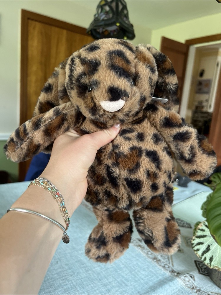 “Jellycat” Bunny Plush Toy Leopard Print Stuffed Animal