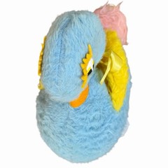 VTG Rushton Musical Plush Duck Blue Stuffed Animal Working Music Box 8”