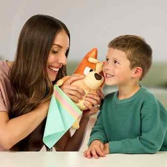 BLUEY Sleepy Time Bingo 13″ Sing Along Plush with Blanket 7 Fun Phrases new