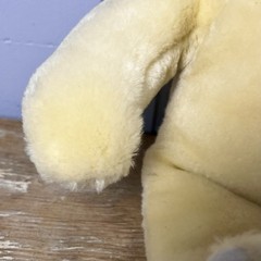 Vintage Yellow Bunny Rabbit Stuffed Animal Plush Slippers 1986 Korea Carrot EUC