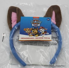 Paw Patrol Headband Kids One Size Blue Plush Dog Ears Nickelodeon 3+ Costume NEW