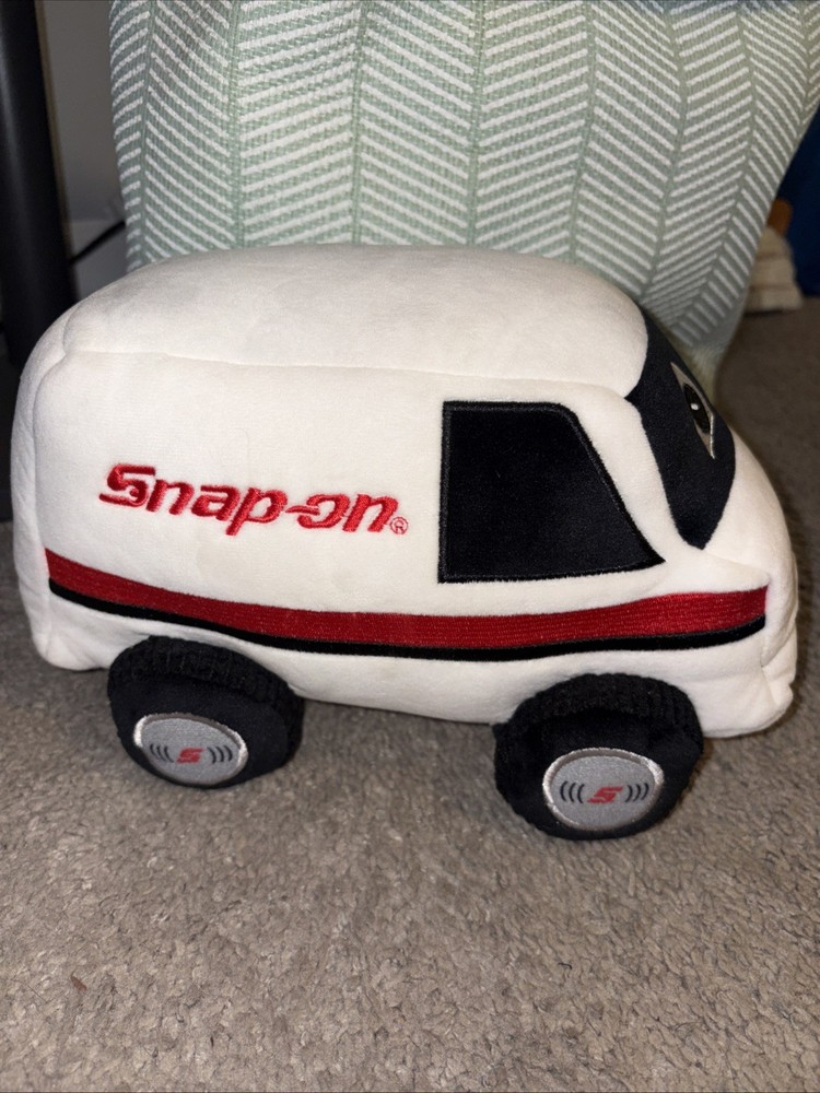 Snap-On Tools Honking Plush Dealer Van Stuffed Car working Sound Tested Toy 11″