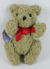 Mary Meyer ~ MINIATURE 5″ TEDDY BEAR ~ Plush Oatmeal Boucle Nubby Fabric 1993