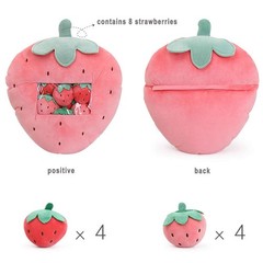REFAHB Cute Throw Pillow Stuffed Strawberry 1 Count (Pack of 1),