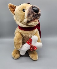 E&J Classic German Shepherd Dog Plush Christmas Santa Hat Scarf 16″ Stuffed HTF