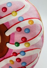 Fiesta 8” Plush Donut Pink White Icing Colorful Multicolored Sprinkles 2024 NWT