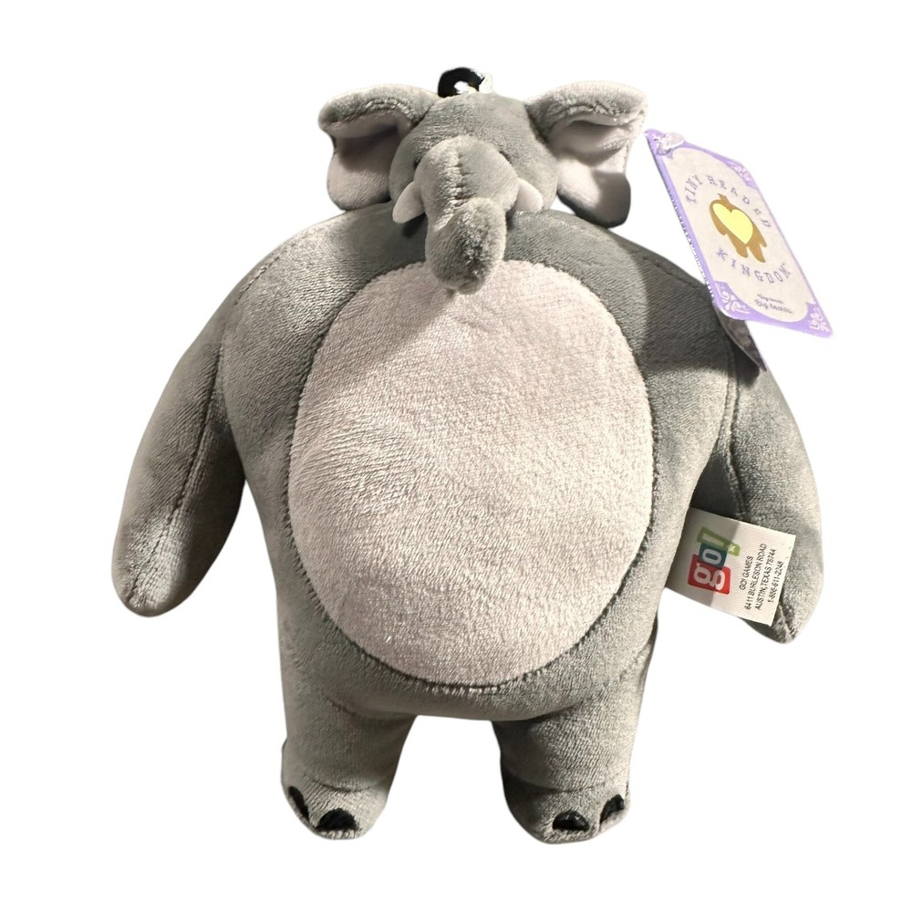 Tiny Headed Kingdom Elephant Dorrit Keychain Plush Doll Clip 7” Go! Games Austin