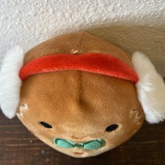 Squishmallows 2022 Jordan The Gingerbread Christmas Bow Tie Earmuffs Plush 4”