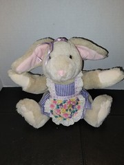 Vtg The Bialosky Treasury 1996 Molly Easter Bunny Plush Jointed Rabbit 12″ apron