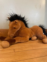 E & J Classic 26” Horse Large Plush Brown Black Jumbo Pony E&J Vintage Realistic