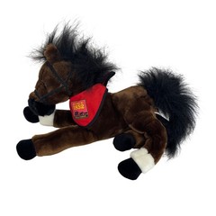Wells Fargo Legendary Horse MAGGIE Plush Brown White Socks Red Bandana