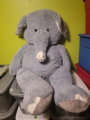 Huge 55″ Giant Plush Elephant Gray Jumbo Stuffed Animal 24″ Wide Best Made Toys
